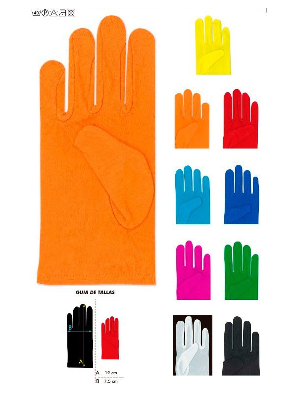 Guantes colores cortos infantil